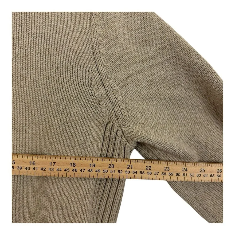 Tommy Hilfiger Zip Sweater Mens Sz M Elbow Patches Knit Sherpa 2009 Academia